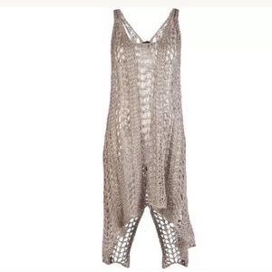 Jen Kao Genji Linen Hemp Knit Tunic Sweater Dress